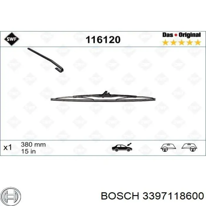 3397118600 Bosch Щетки лобового стекла