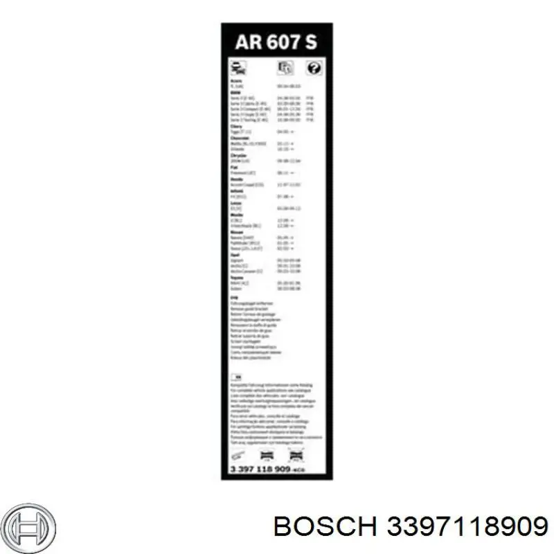 Дворники Bosch 3397118909 цена, от 25.04 USD