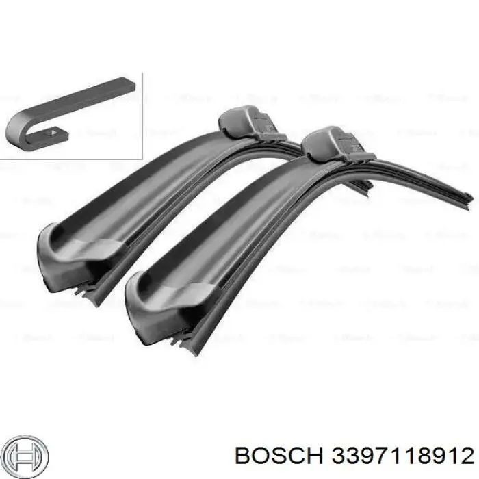 3397118912 Bosch щетка-дворник лобового стекла, комплект из 2 шт.