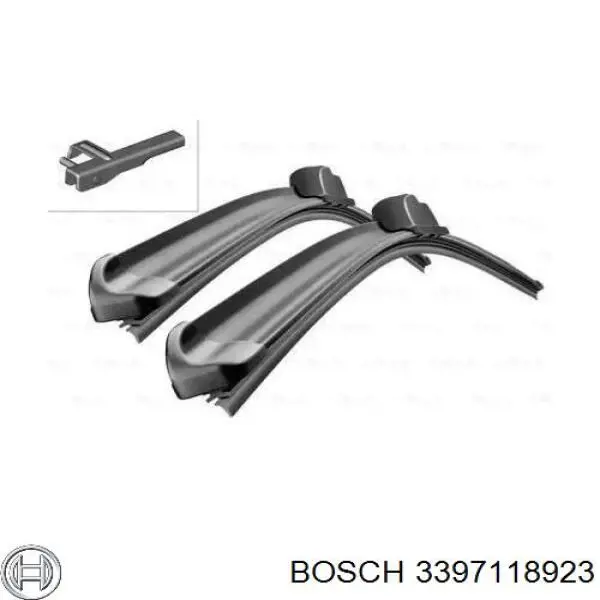 3397118923 Bosch щетка-дворник лобового стекла пассажирская