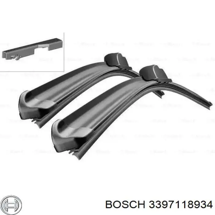 3397118934 Bosch щетка-дворник лобового стекла, комплект из 2 шт.