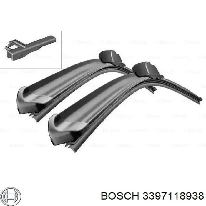 3397118938 Bosch щетка-дворник лобового стекла, комплект из 2 шт.