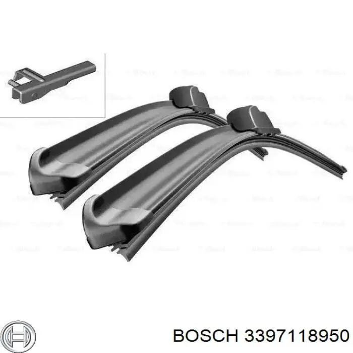 3397118950 Bosch щетка-дворник лобового стекла, комплект из 2 шт.