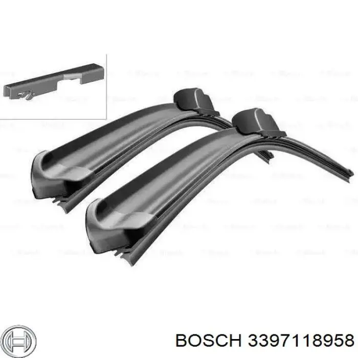 3397118958 Bosch щетка-дворник лобового стекла, комплект из 2 шт.