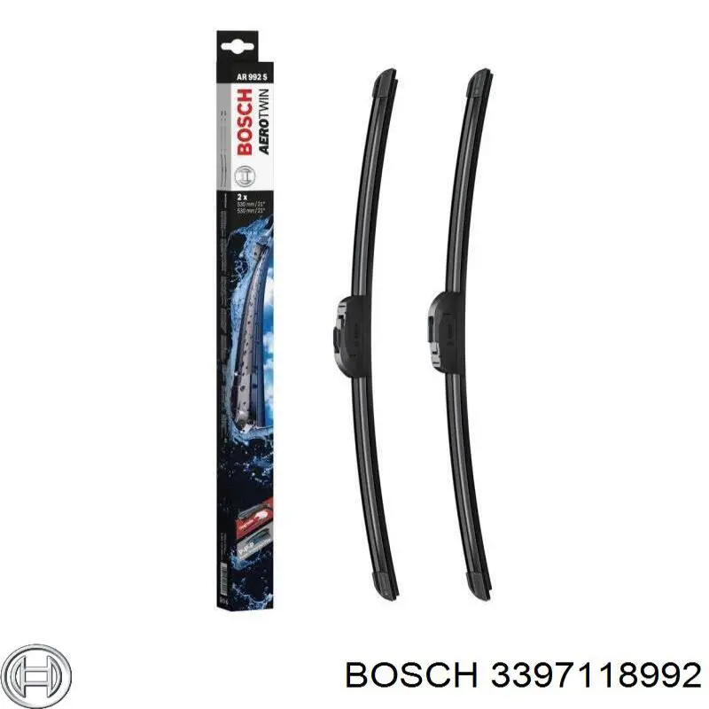 3397118992 Bosch щетка-дворник лобового стекла, комплект из 2 шт.