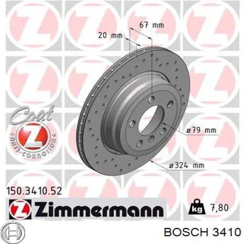 Масляный фильтр 3410 Bosch