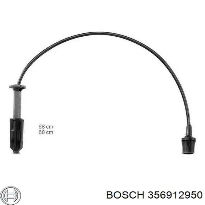 Провод высоковольтный, цилиндр №1, 4 Bosch 356912950