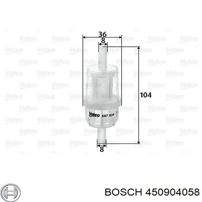 Фильтр тонкой очистки топлива Bosch 450904058 цена, от 1.53 USD
