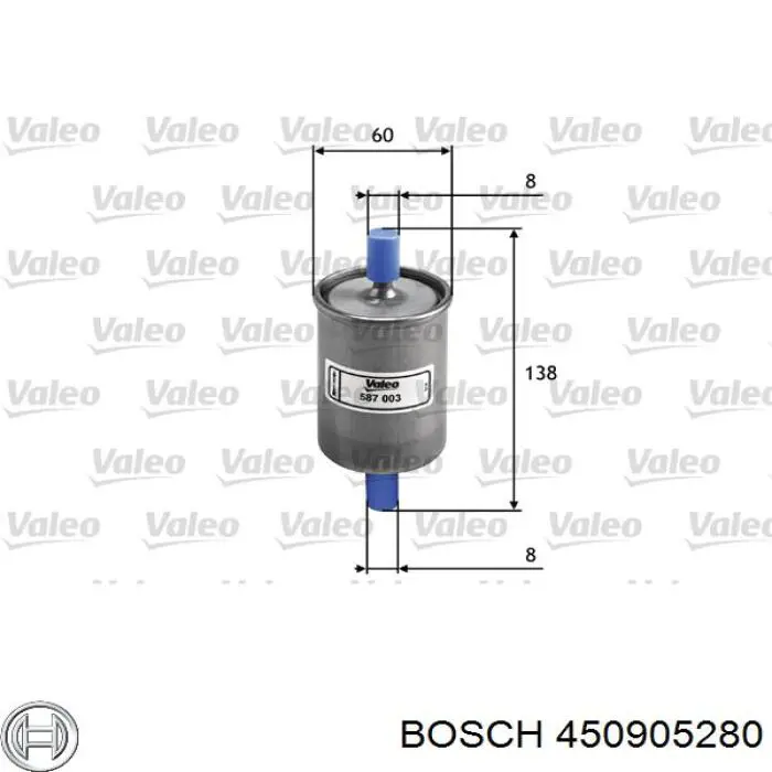 450905280 Bosch топливный фильтр