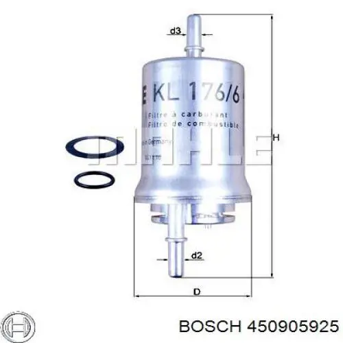 Фильтр тонкой очистки топлива Bosch 450905925 цена, от 5.03 USD