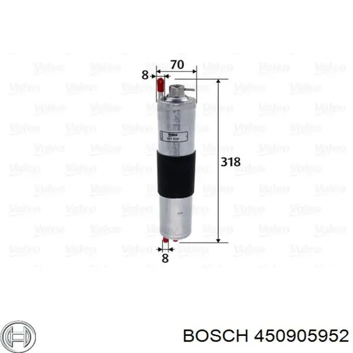 450905952 Bosch filtro de combustível