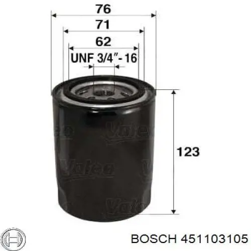 451103105 Bosch масляный фильтр