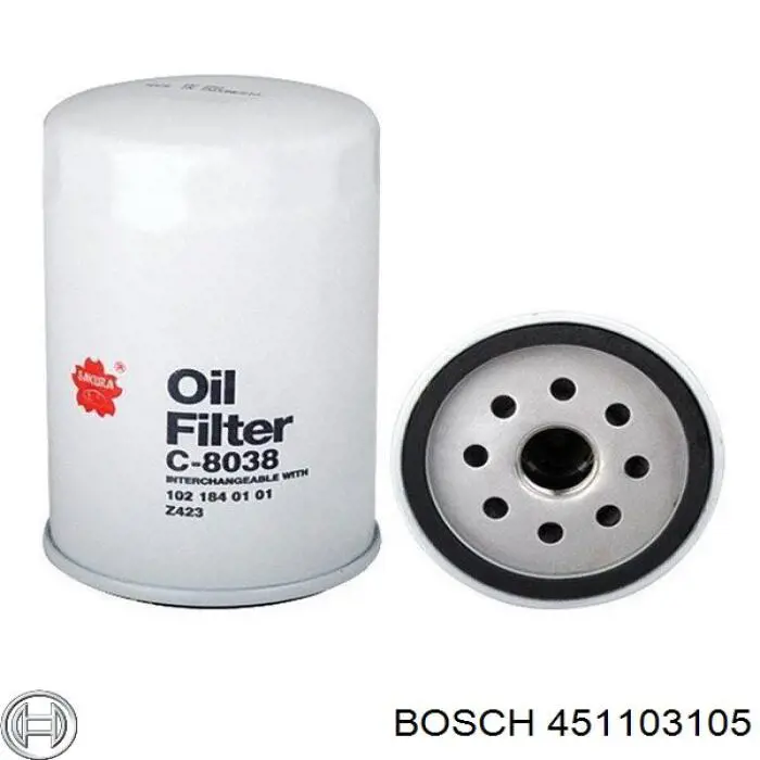451103105 Bosch Масляный фильтр двигателя