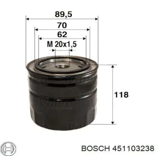 451103238 Bosch масляный фильтр