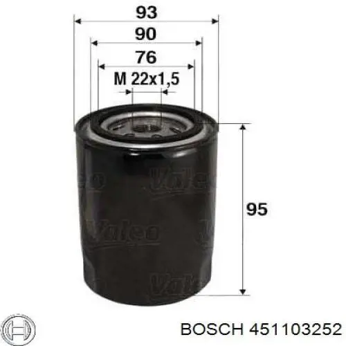 451103252 Bosch масляный фильтр