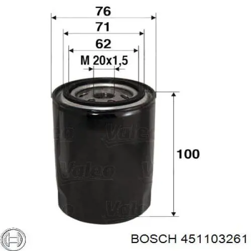 451103261 Bosch масляный фильтр