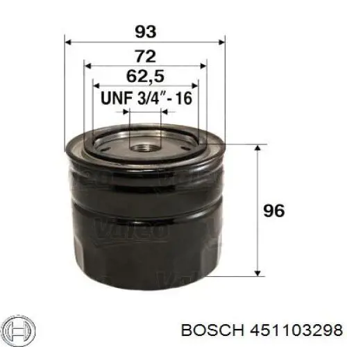 451103298 Bosch масляный фильтр