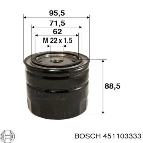 451103333 Bosch масляный фильтр
