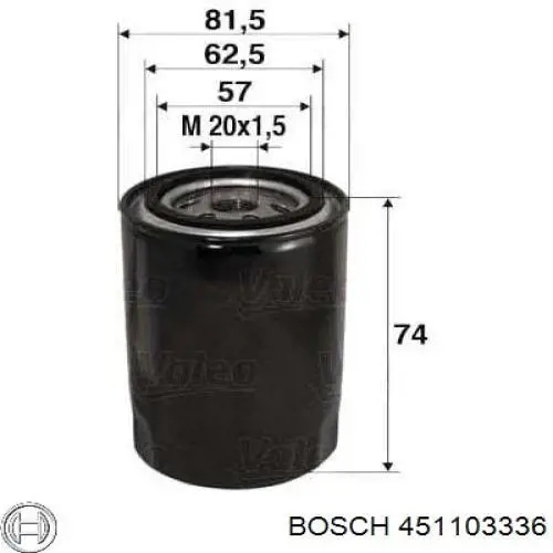 Масляный фильтр 451103336 Bosch