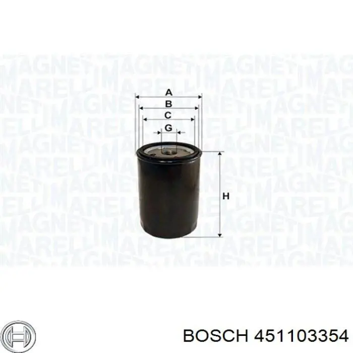 451103354 Bosch filtro de óleo