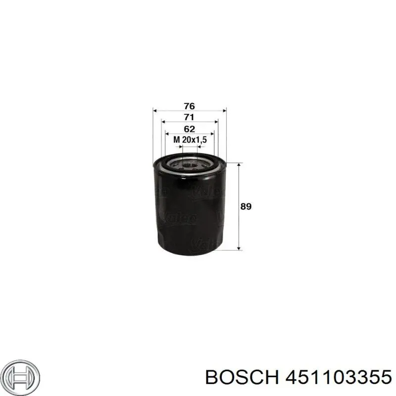451103355 Bosch фильтр масляный