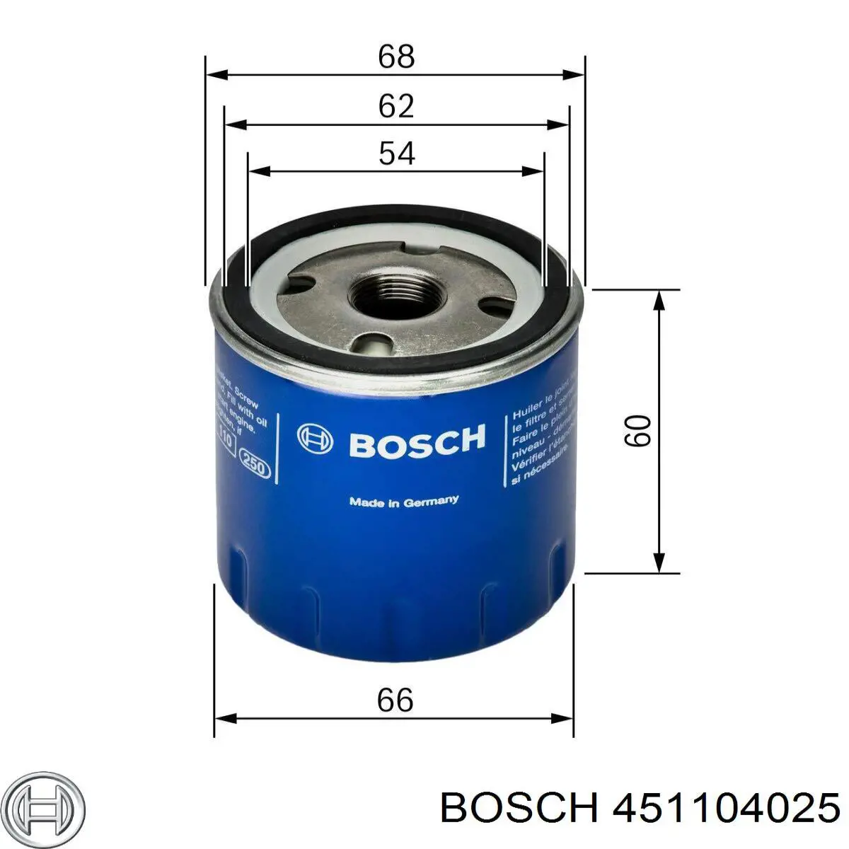 Фільтр масляний 451104025 Bosch