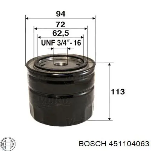 Фільтр масляний 451104063 Bosch