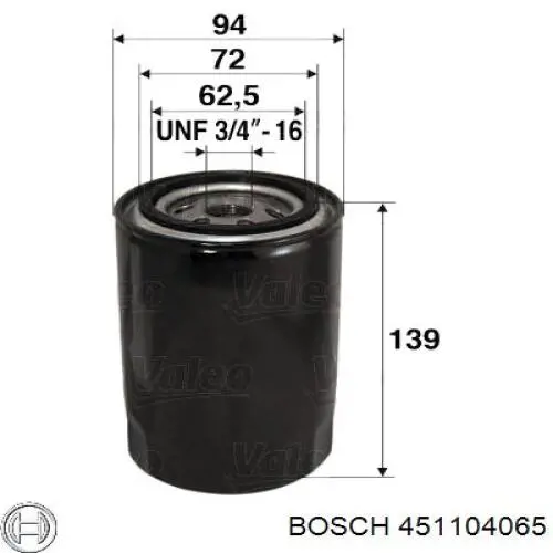 451104065 Bosch масляный фильтр