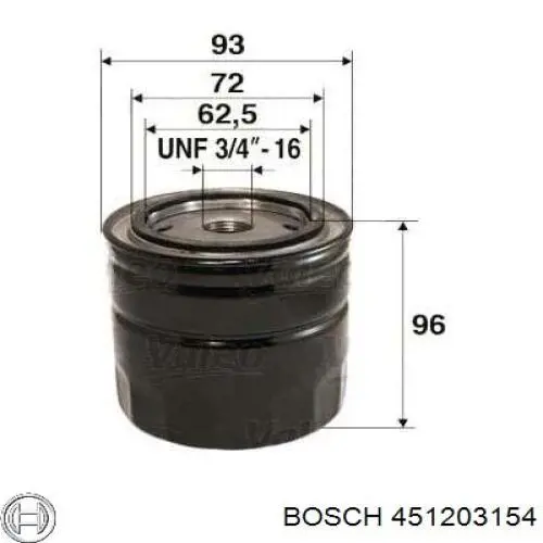 451203154 Bosch filtro de óleo