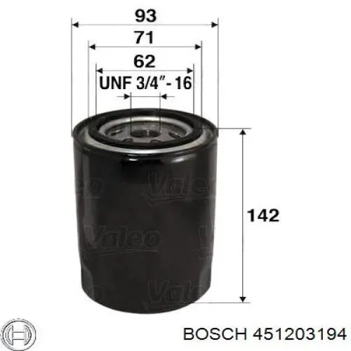 451203194 Bosch масляный фильтр