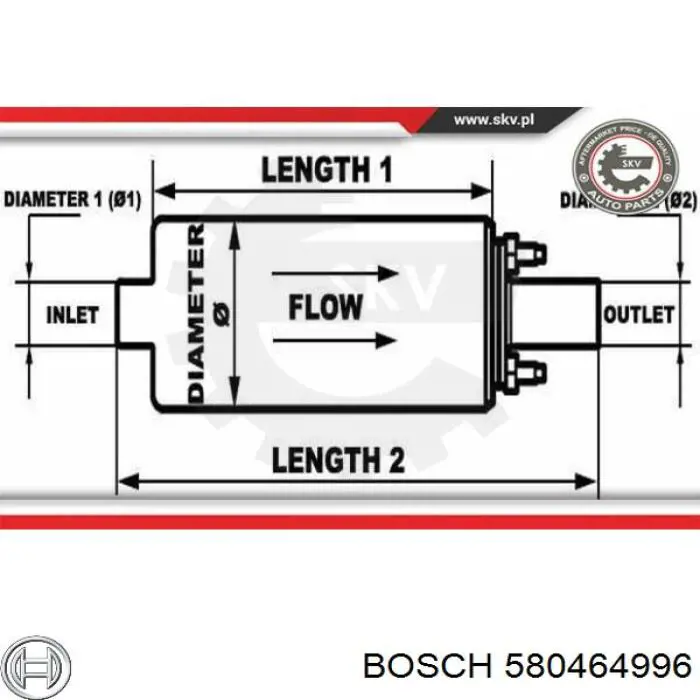 Купить 580464996 Bosch Топливный насос погружной электрический