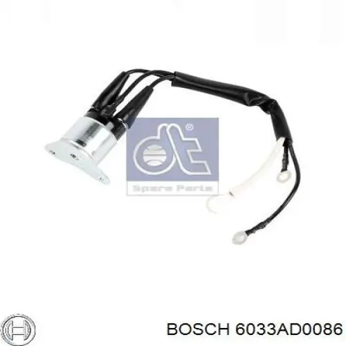 6033AD0086 Bosch relê retrator do motor de arranco