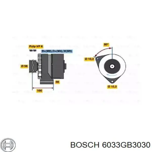 Генератор 6033GB3030 Bosch