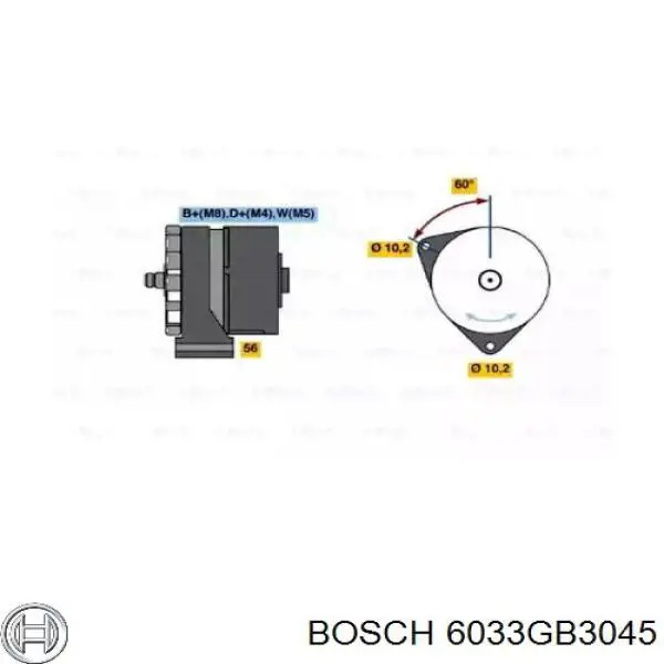 Генератор 6033GB3045 Bosch