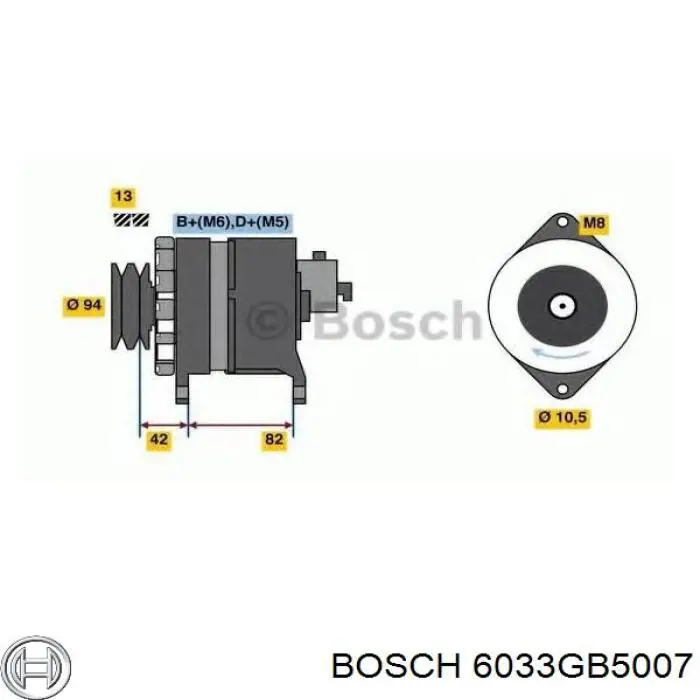 Генератор 6033GB5007 Bosch