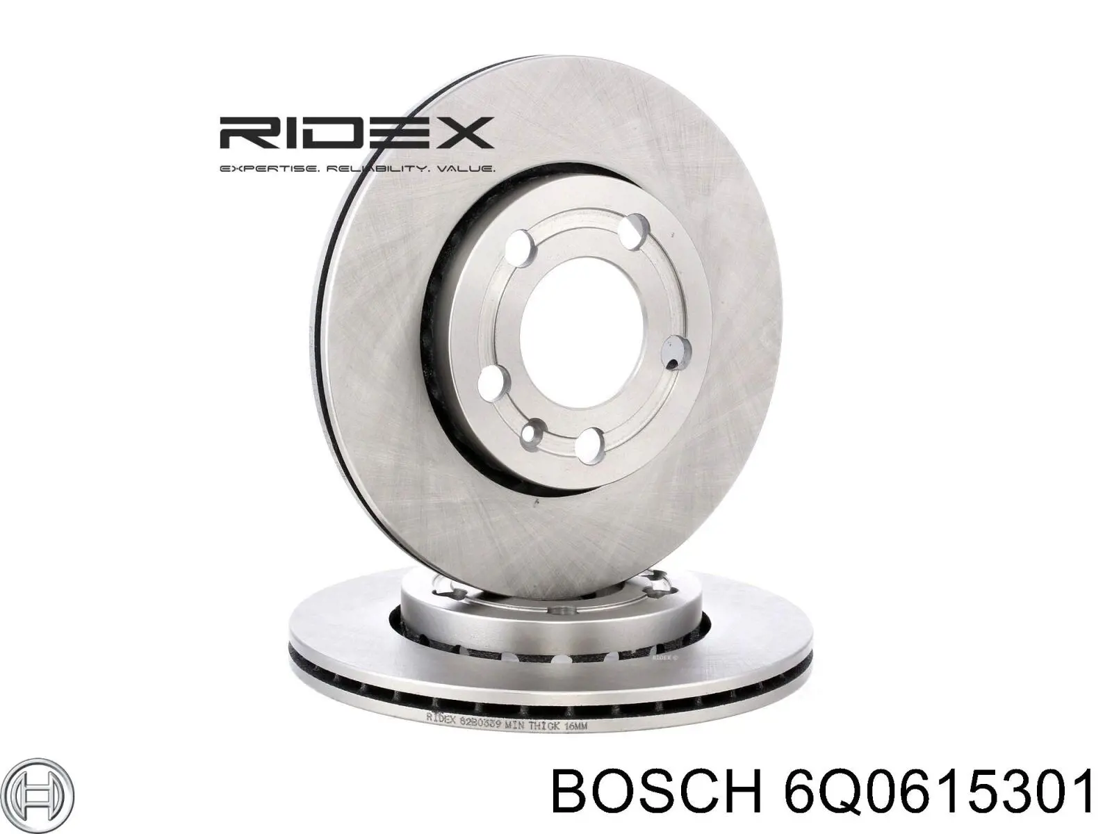 Передние тормозные диски 6Q0615301 Bosch