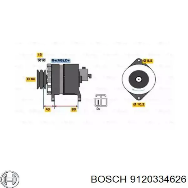 9120334626 Bosch генератор