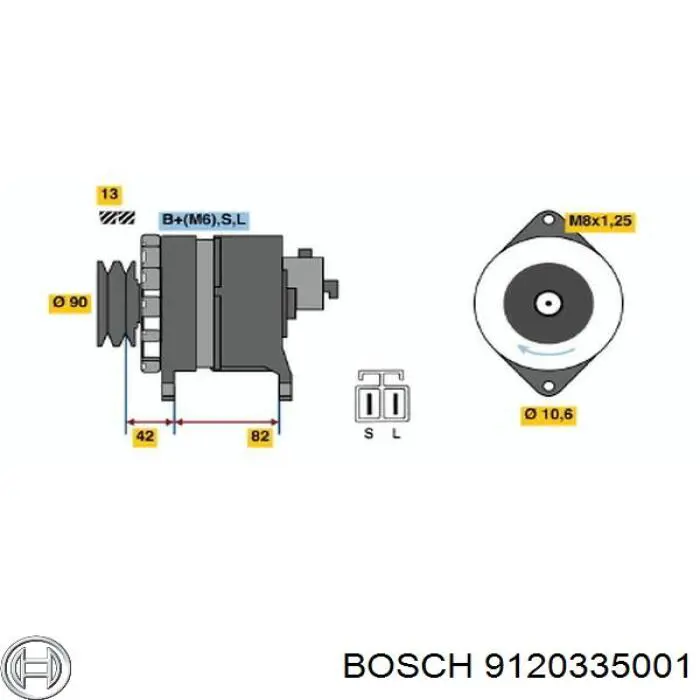 9120335001 Bosch генератор