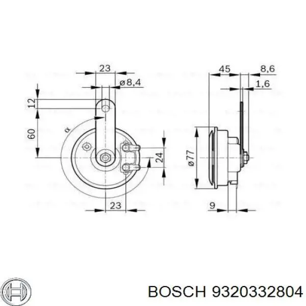 Звуковой сигнал 9320332804 Bosch