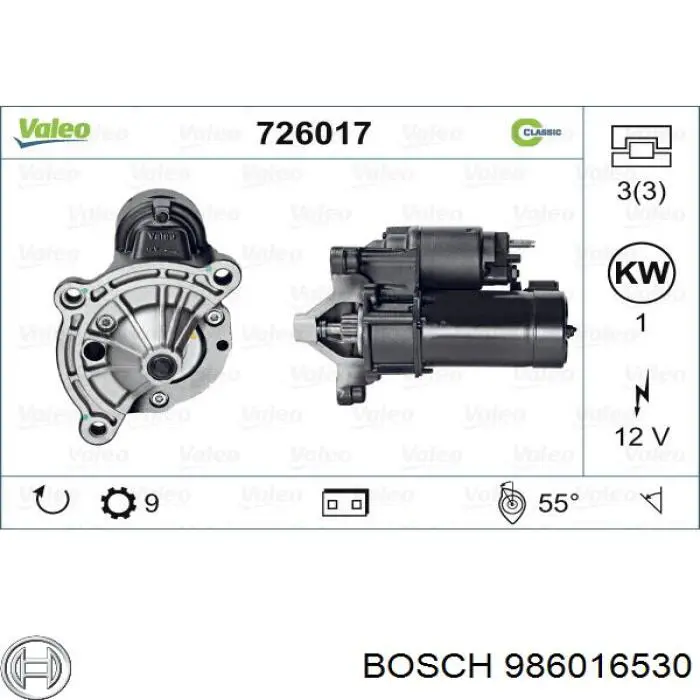986016530 Bosch стартер