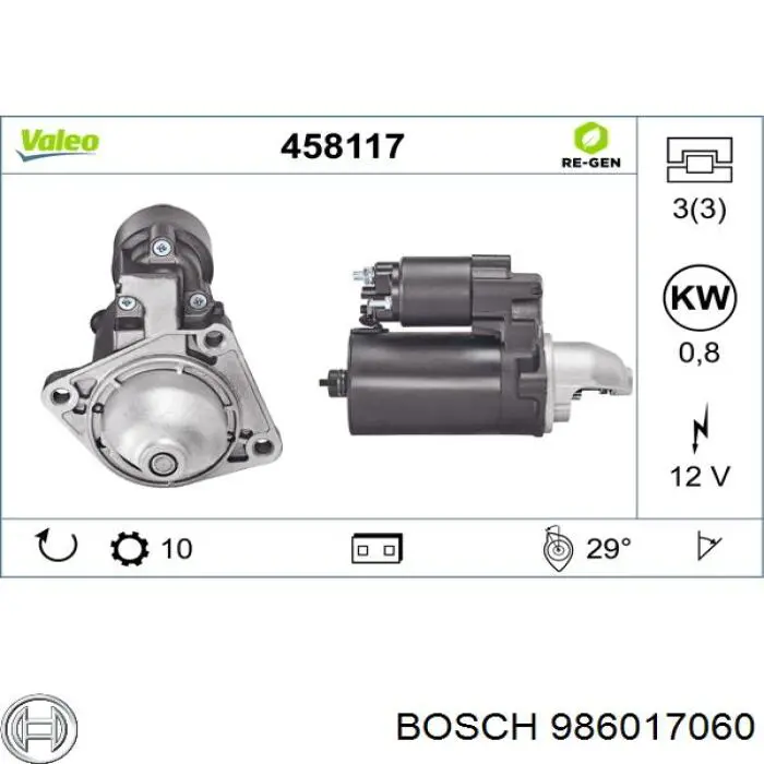 Стартер Bosch 986017060 цена, от 27.97 USD