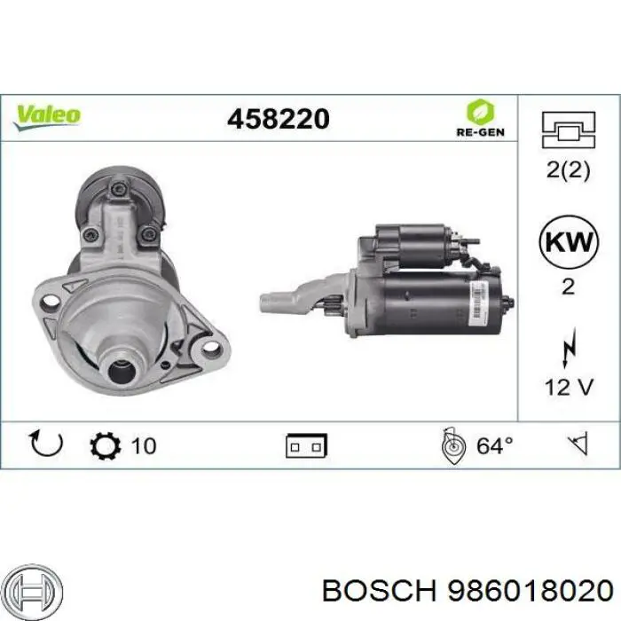 986018020 Bosch стартер