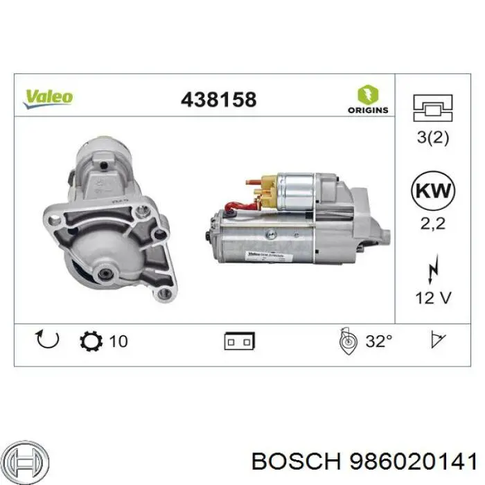 986020141 Bosch стартер