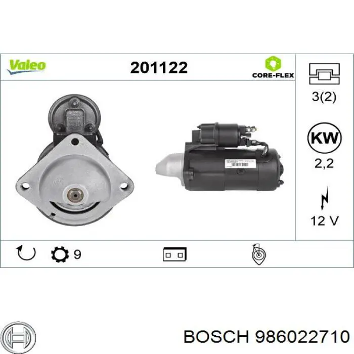 Стартер 986022710 Bosch