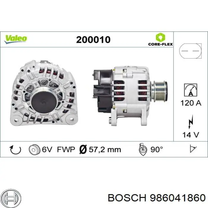986041860 Bosch генератор