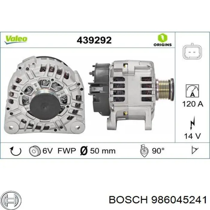 986045241 Bosch генератор
