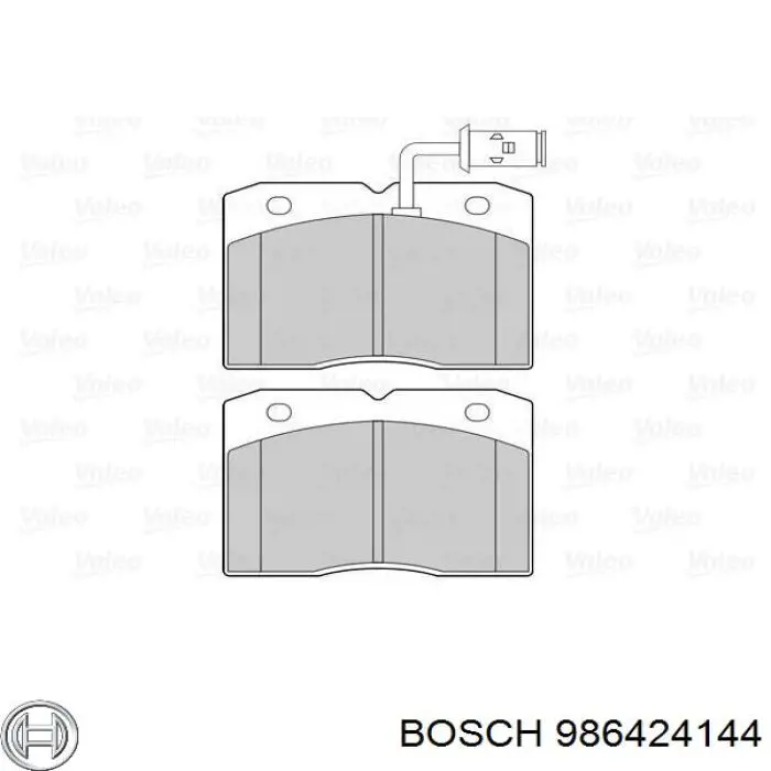 Передние тормозные колодки 986424144 Bosch