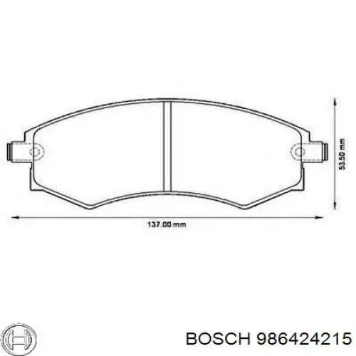 986424215 Bosch Колодки передние