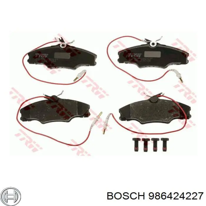 Передние тормозные колодки 986424227 Bosch