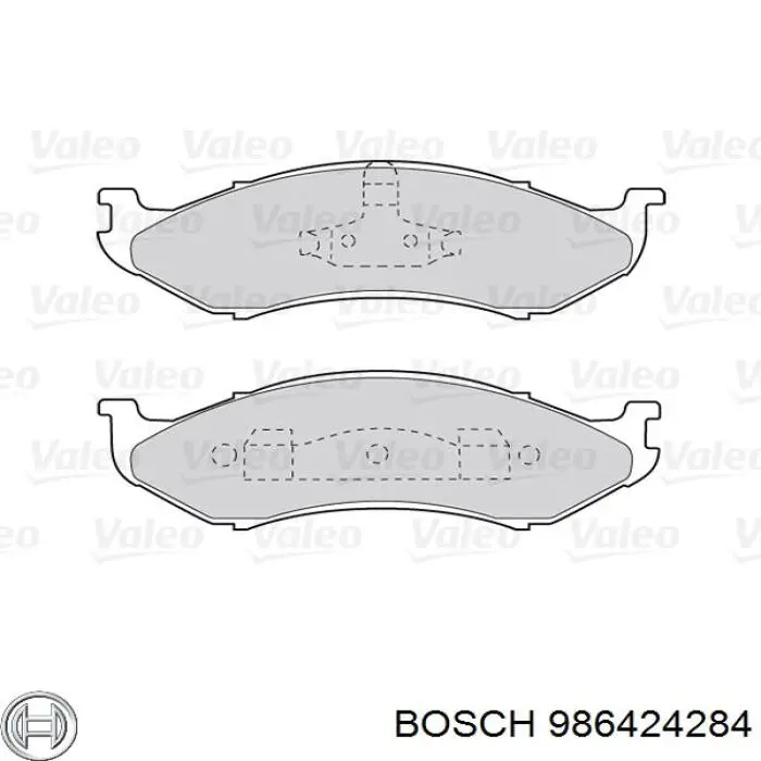 986424284 Bosch Колодки передние